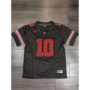 Julian Sayin #10 Black Buckeye Stripe 2026 OSU Ohio State Football Jersey Medium